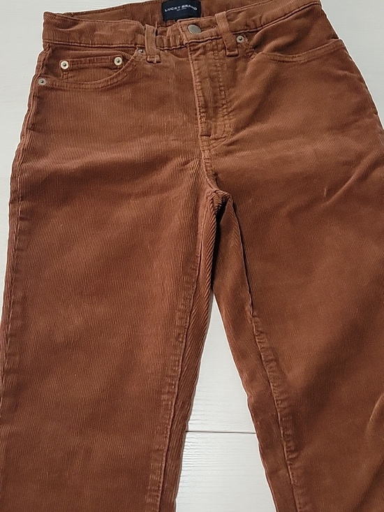 NWOT Lucky Brand Size 2 Chocolate Corduroy Trousers Flare - Picture 8 of 8